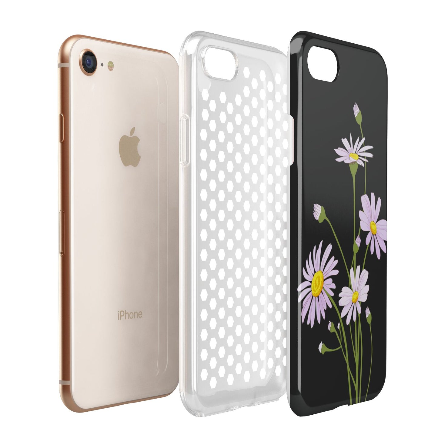 Wild Daisies Apple iPhone 7 8 3D Tough Case Expanded View