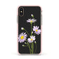 Wild Daisies Apple iPhone Xs Impact Case Pink Edge on Gold Phone