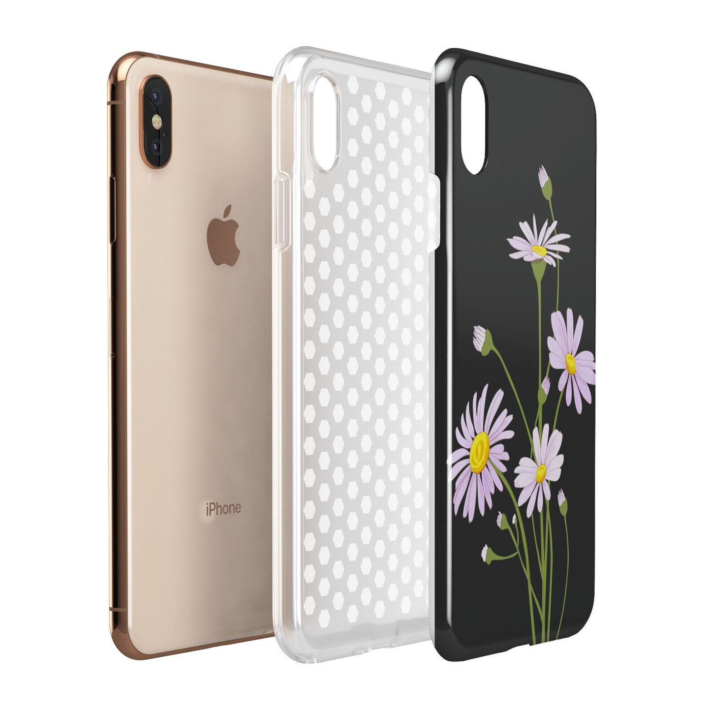 Wild Daisies Apple iPhone Xs Max 3D Tough Case Expanded View