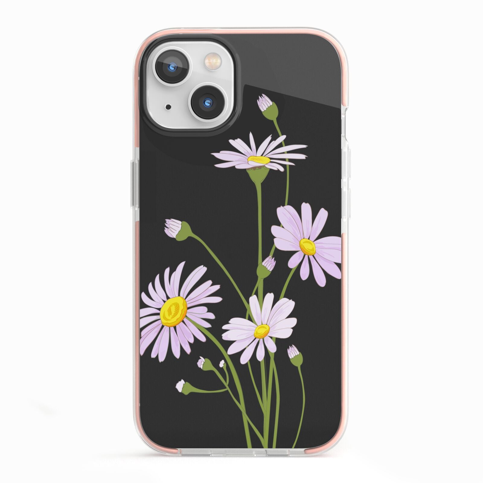Wild Daisies iPhone 13 TPU Impact Case with Pink Edges