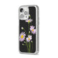 Wild Daisies iPhone 14 Pro Max Glitter Tough Case Silver Angled Image