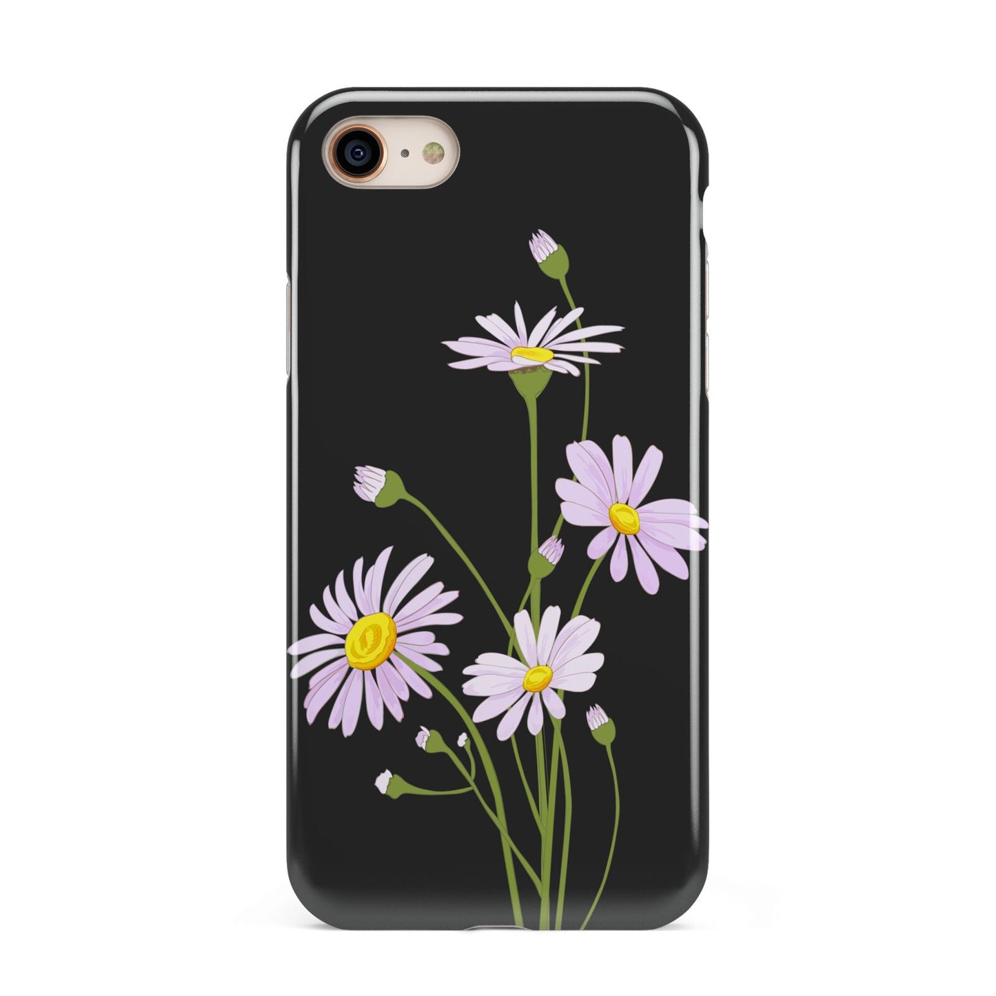 Wild Daisies iPhone 8 3D Tough Case on Gold Phone