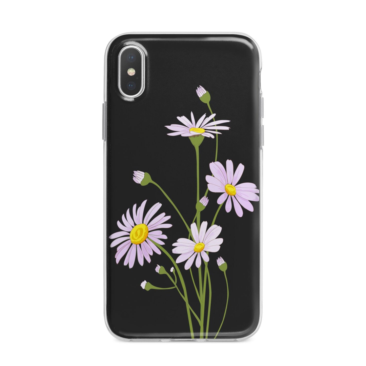 Wild Daisies iPhone X Bumper Case on Silver iPhone Alternative Image 1