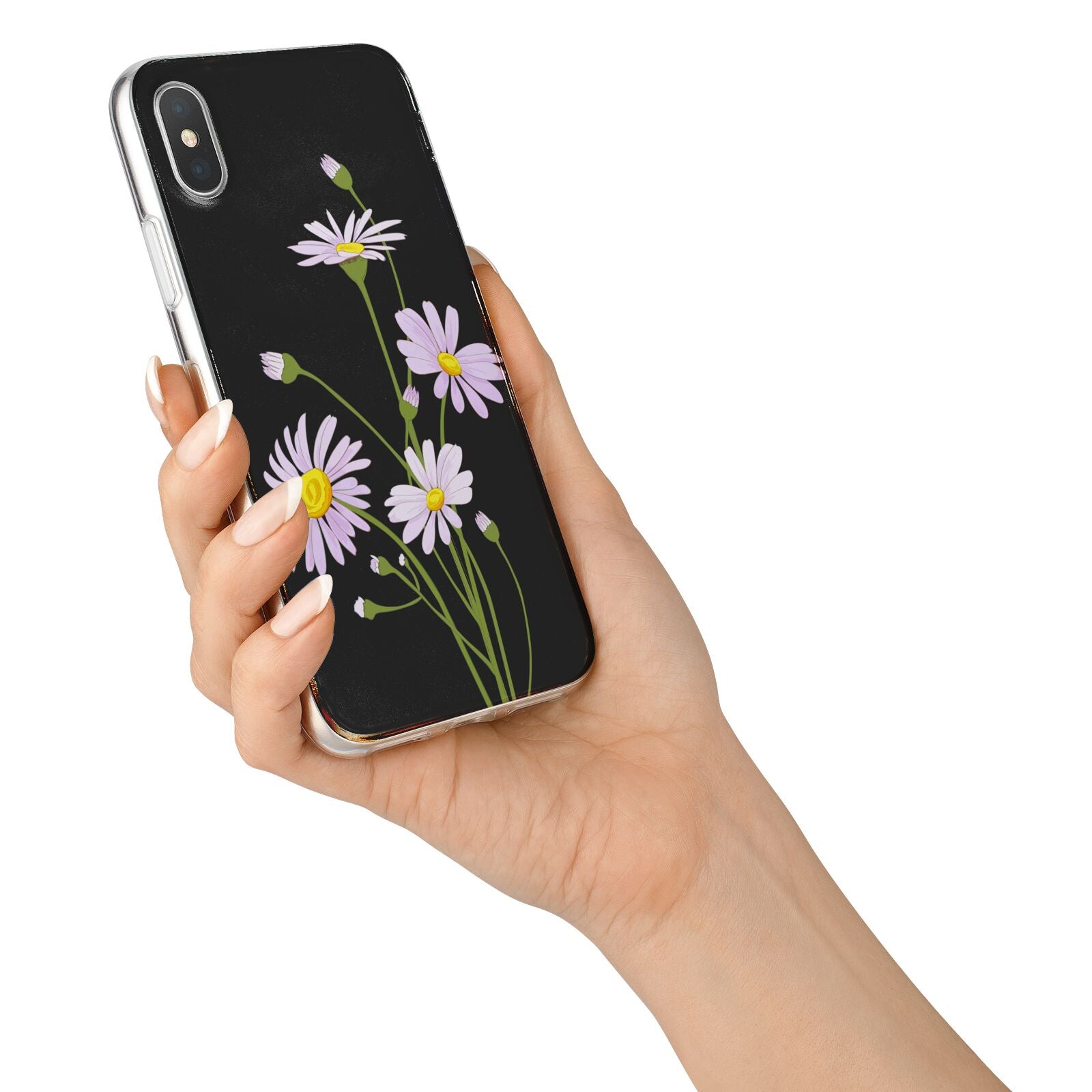 Wild Daisies iPhone X Bumper Case on Silver iPhone Alternative Image 2