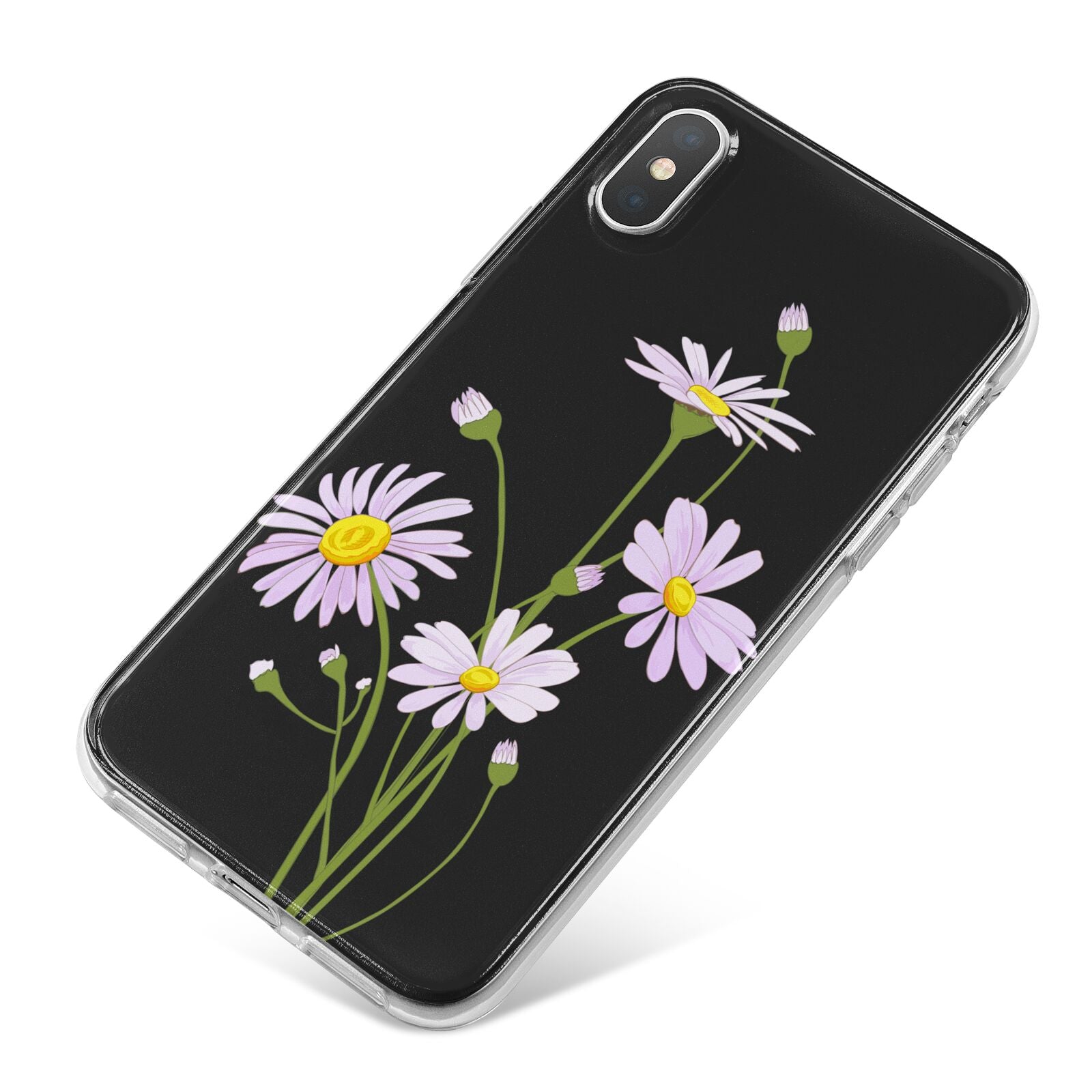 Wild Daisies iPhone X Bumper Case on Silver iPhone