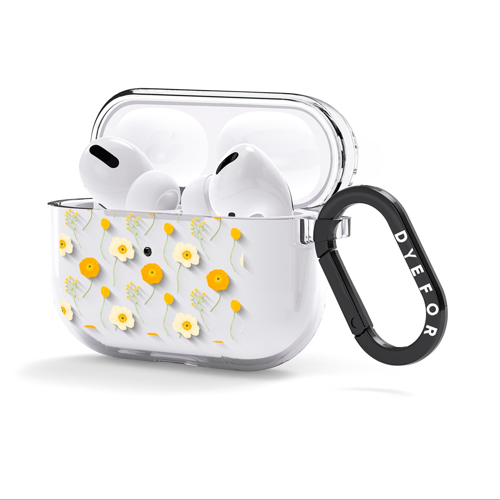 Wild Floral AirPods Clear Case 3rd Gen Side Image