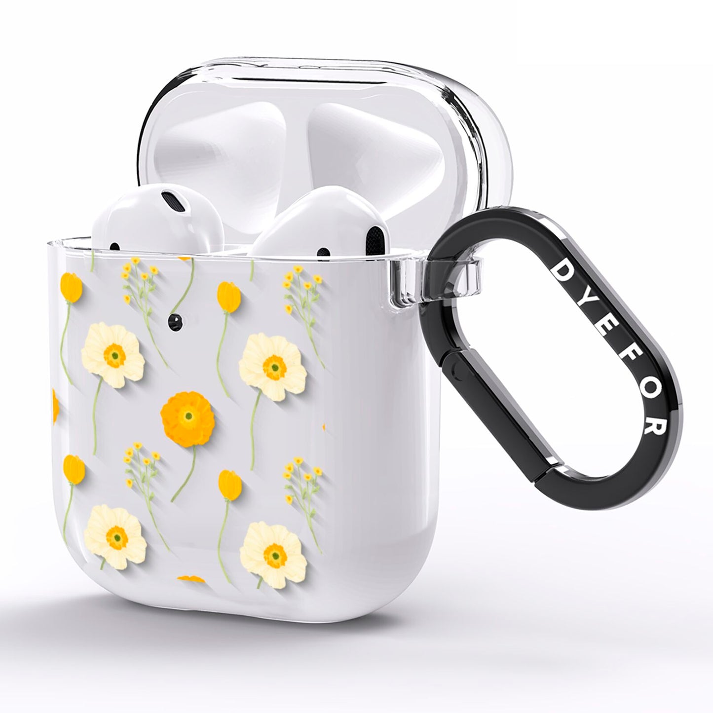Wild Floral AirPods Clear Case Side Image