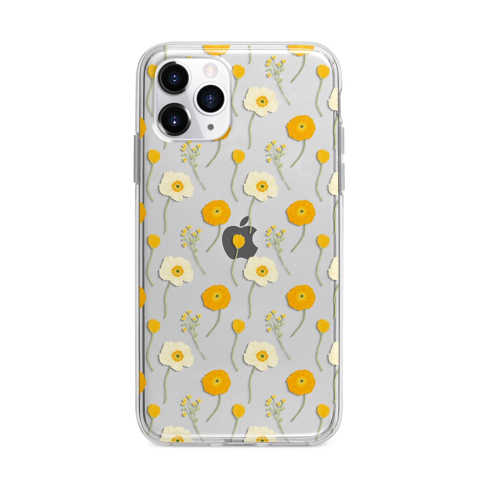 Wild Floral Apple iPhone 11 Pro Max in Silver with Bumper Case
