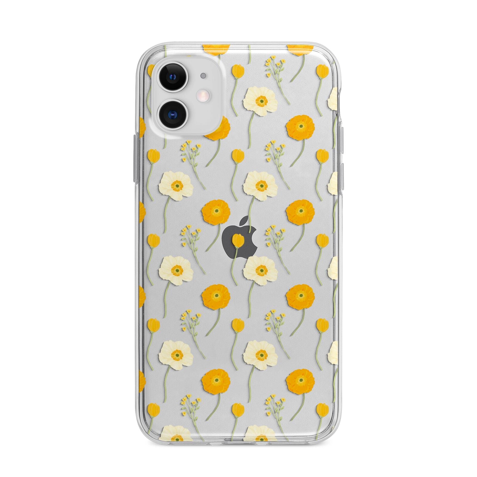 Wild Floral Apple iPhone 11 in White with Bumper Case