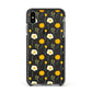 Wild Floral Apple iPhone Xs Max Impact Case Black Edge on Black Phone