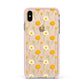 Wild Floral Apple iPhone Xs Max Impact Case Pink Edge on Gold Phone