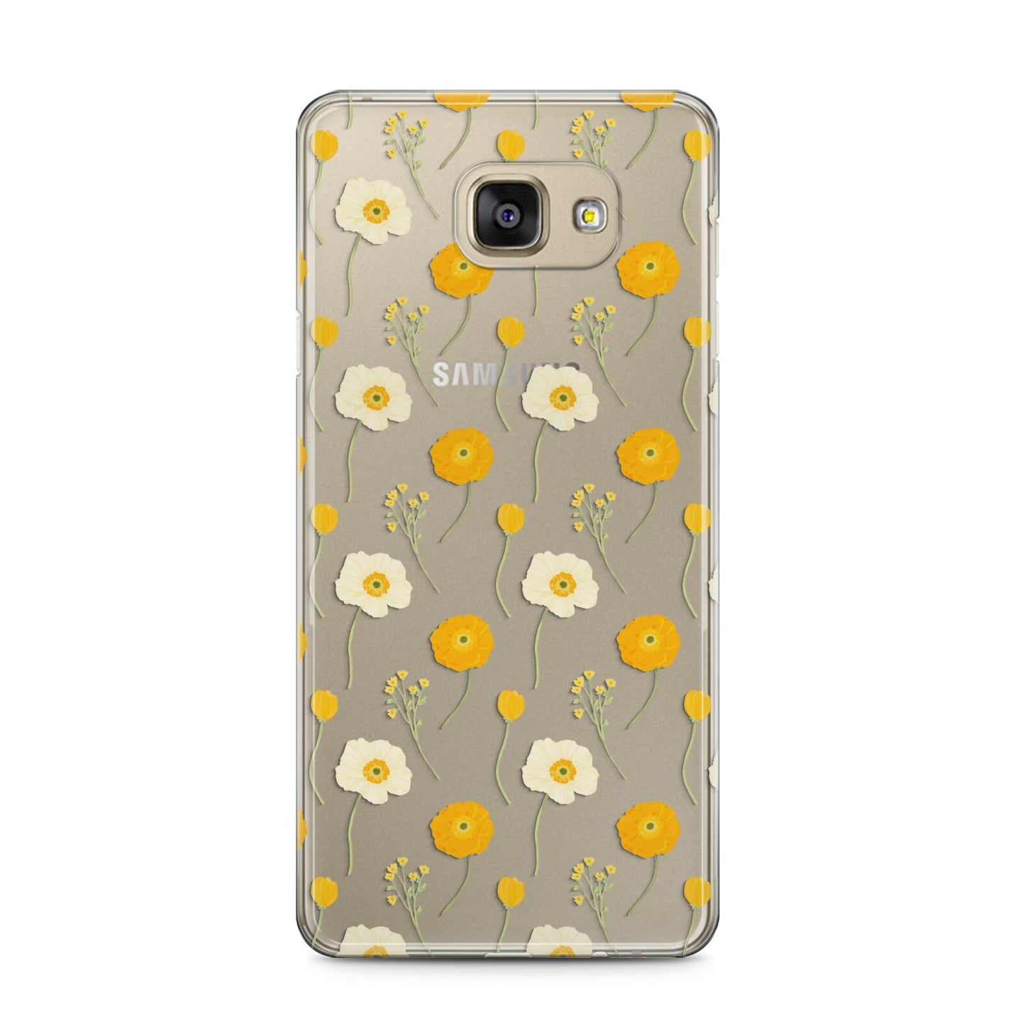 Wild Floral Samsung Galaxy A5 2016 Case on gold phone