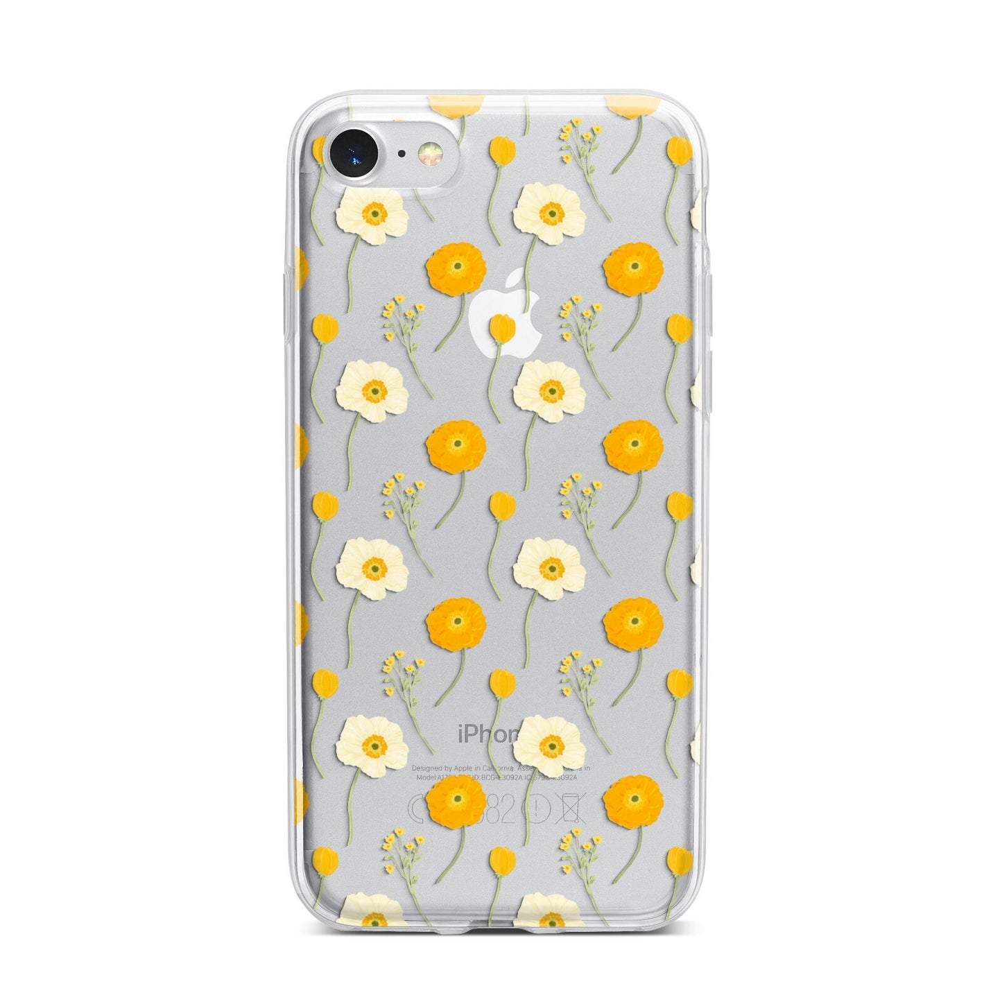 Wild Floral iPhone 7 Bumper Case on Silver iPhone