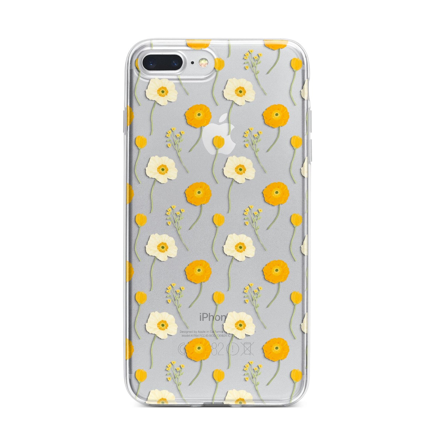 Wild Floral iPhone 7 Plus Bumper Case on Silver iPhone