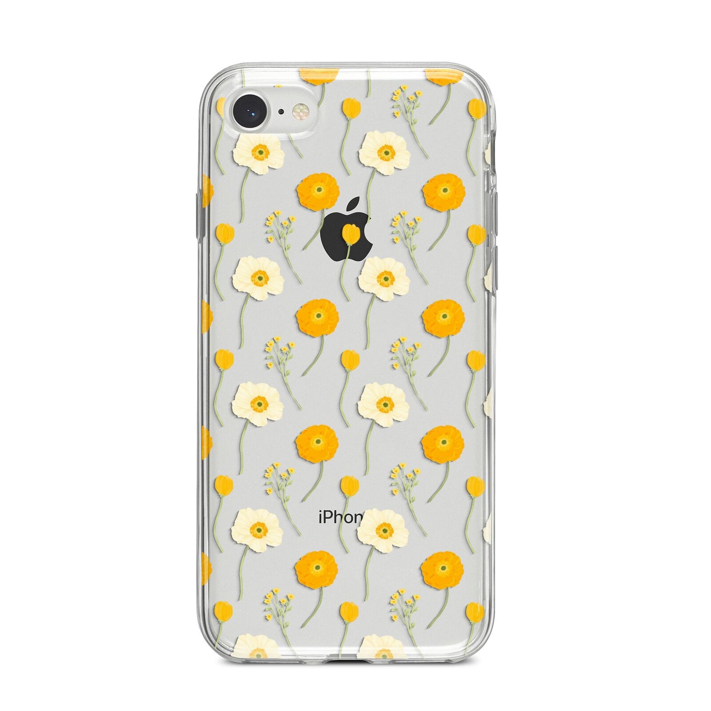 Wild Floral iPhone 8 Bumper Case on Silver iPhone