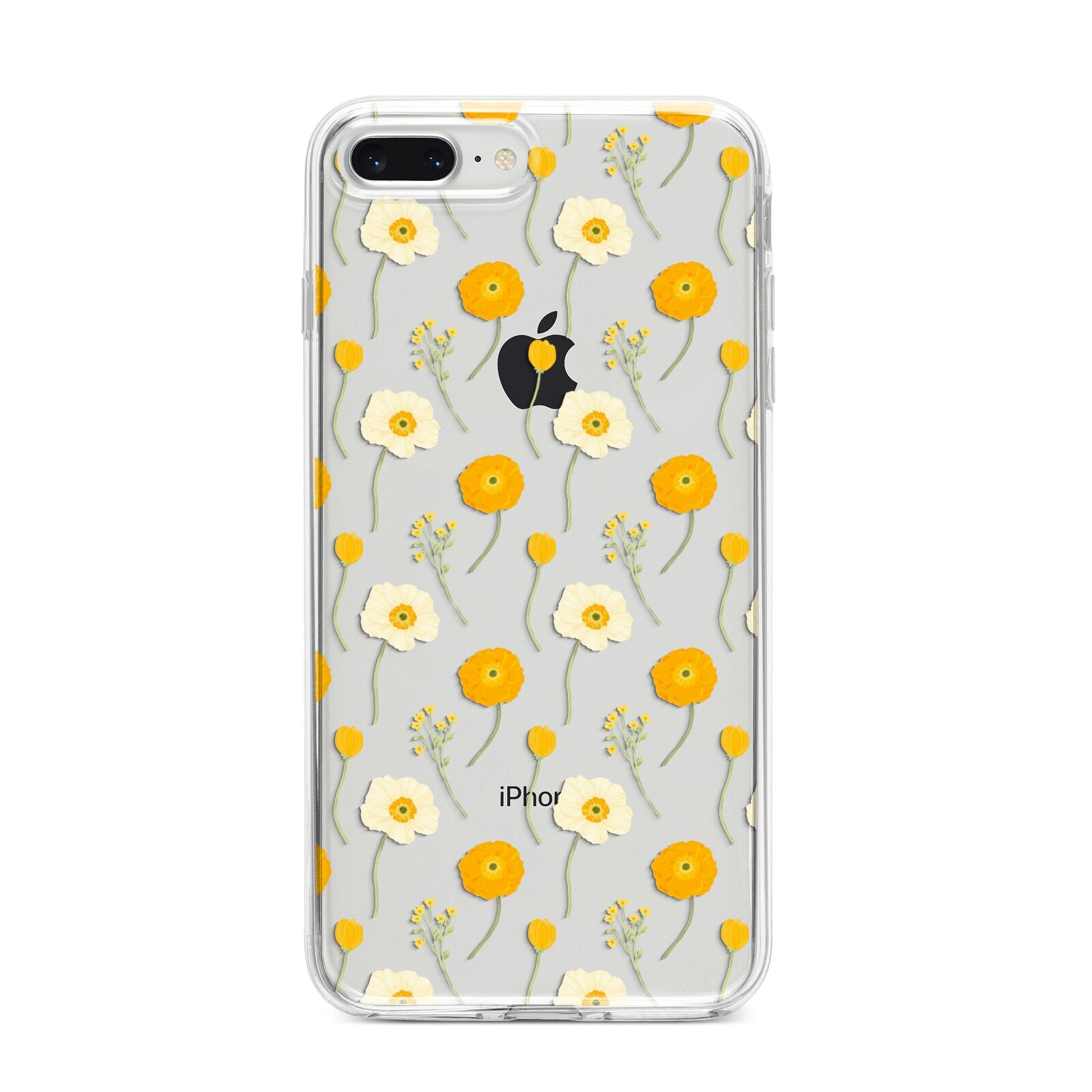 Wild Floral iPhone 8 Plus Bumper Case on Silver iPhone