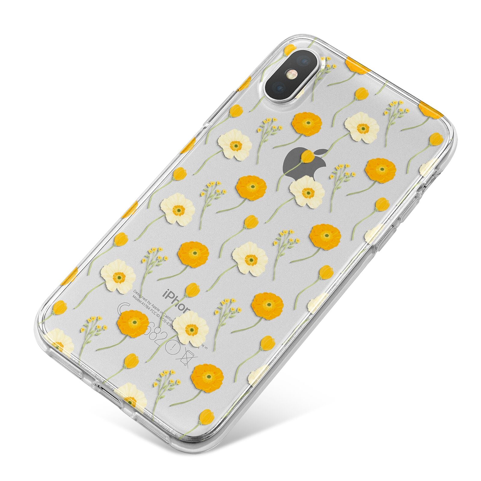 Wild Floral iPhone X Bumper Case on Silver iPhone