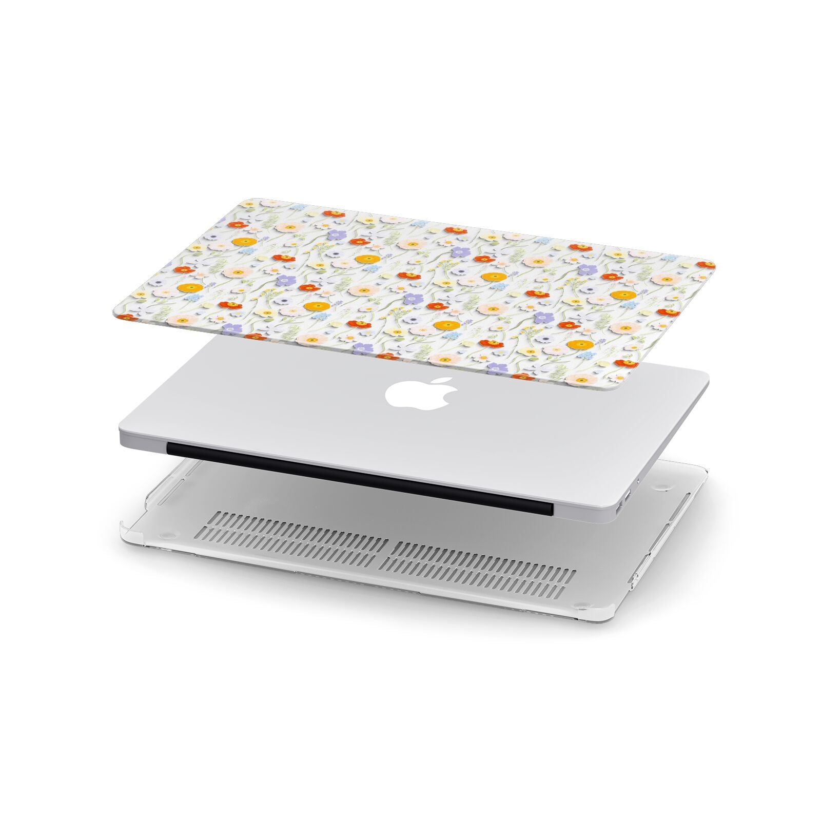 Wild Flower Apple MacBook Case in Detail