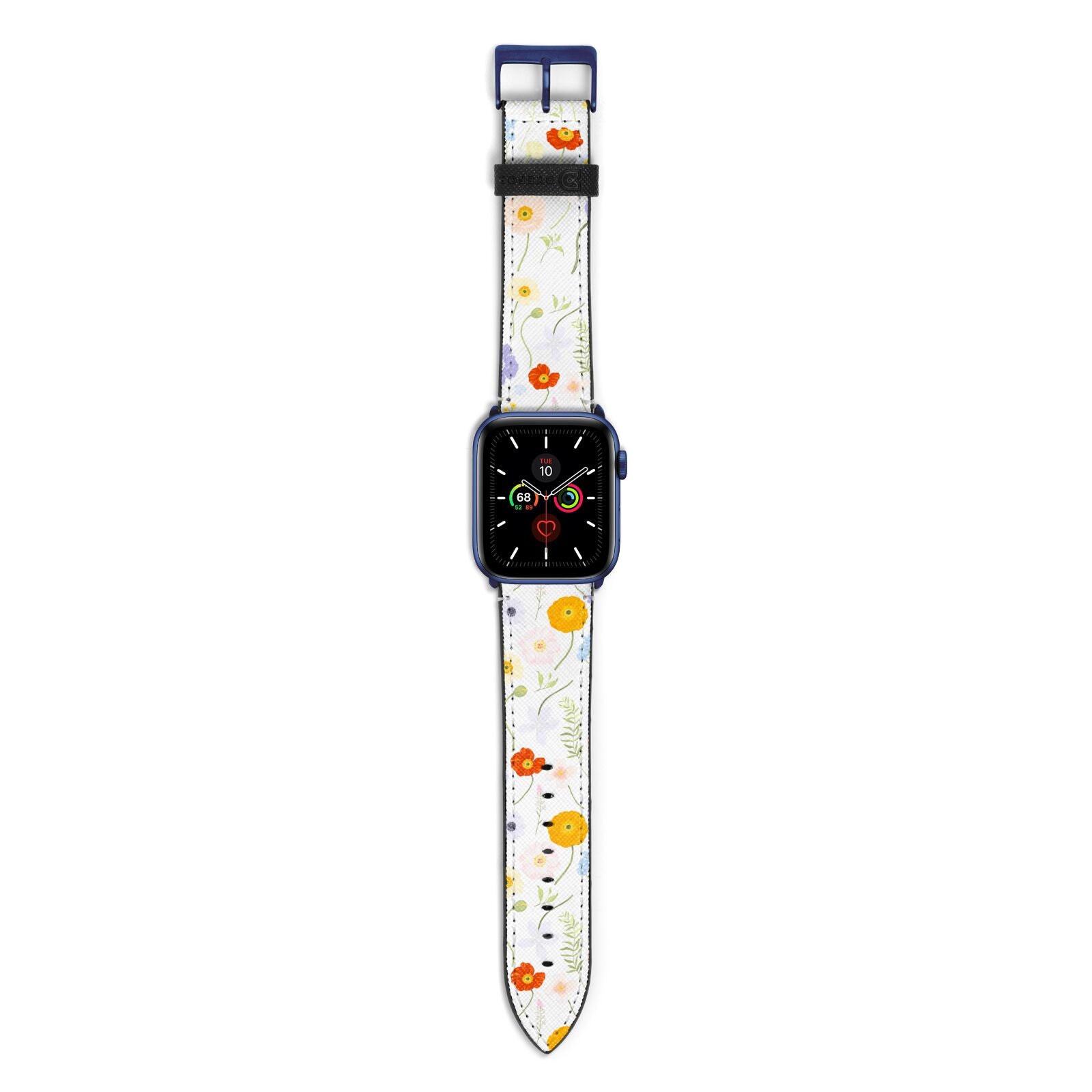 Wild Flower Apple Watch Strap with Blue Hardware