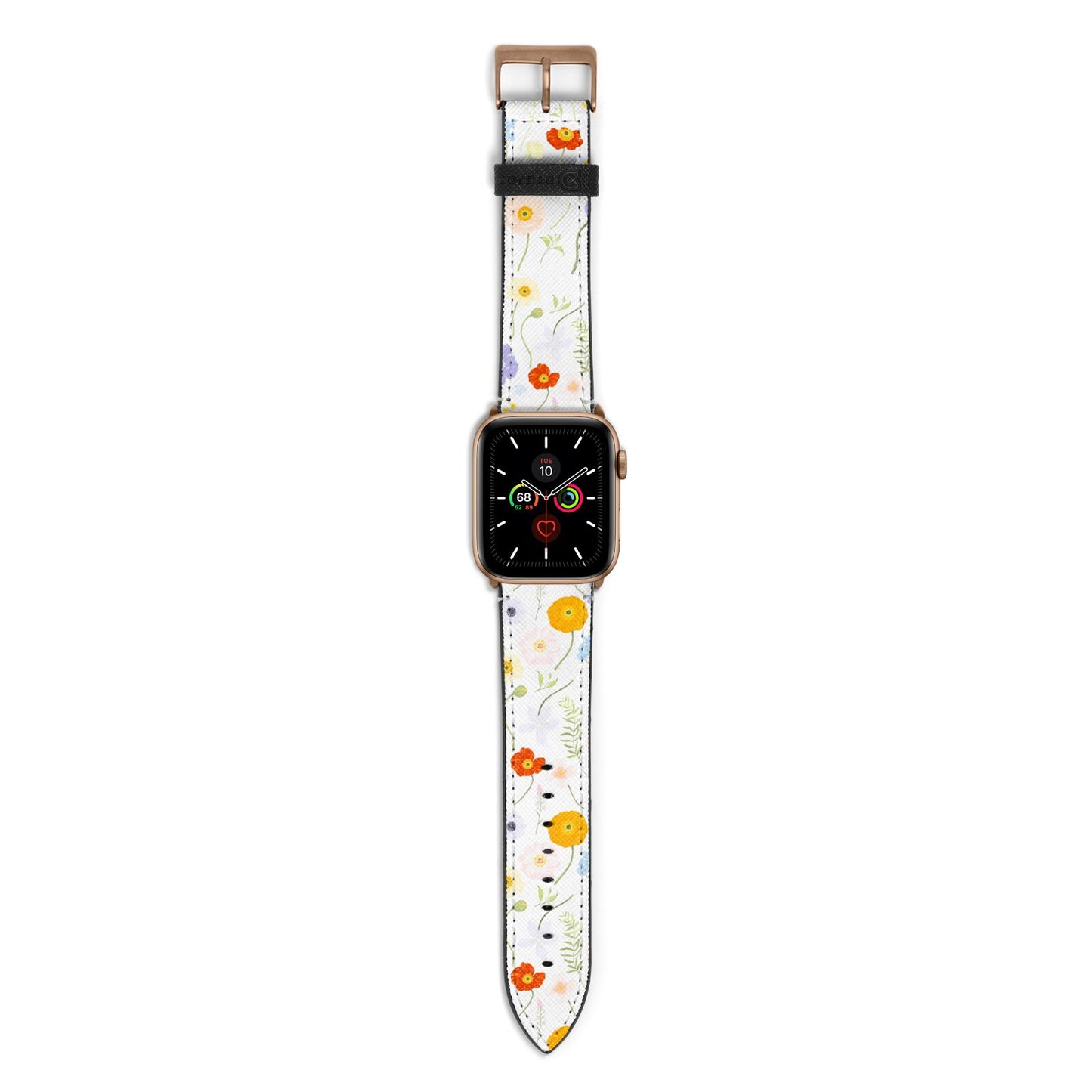 Wild Flower Apple Watch Strap with Gold Hardware