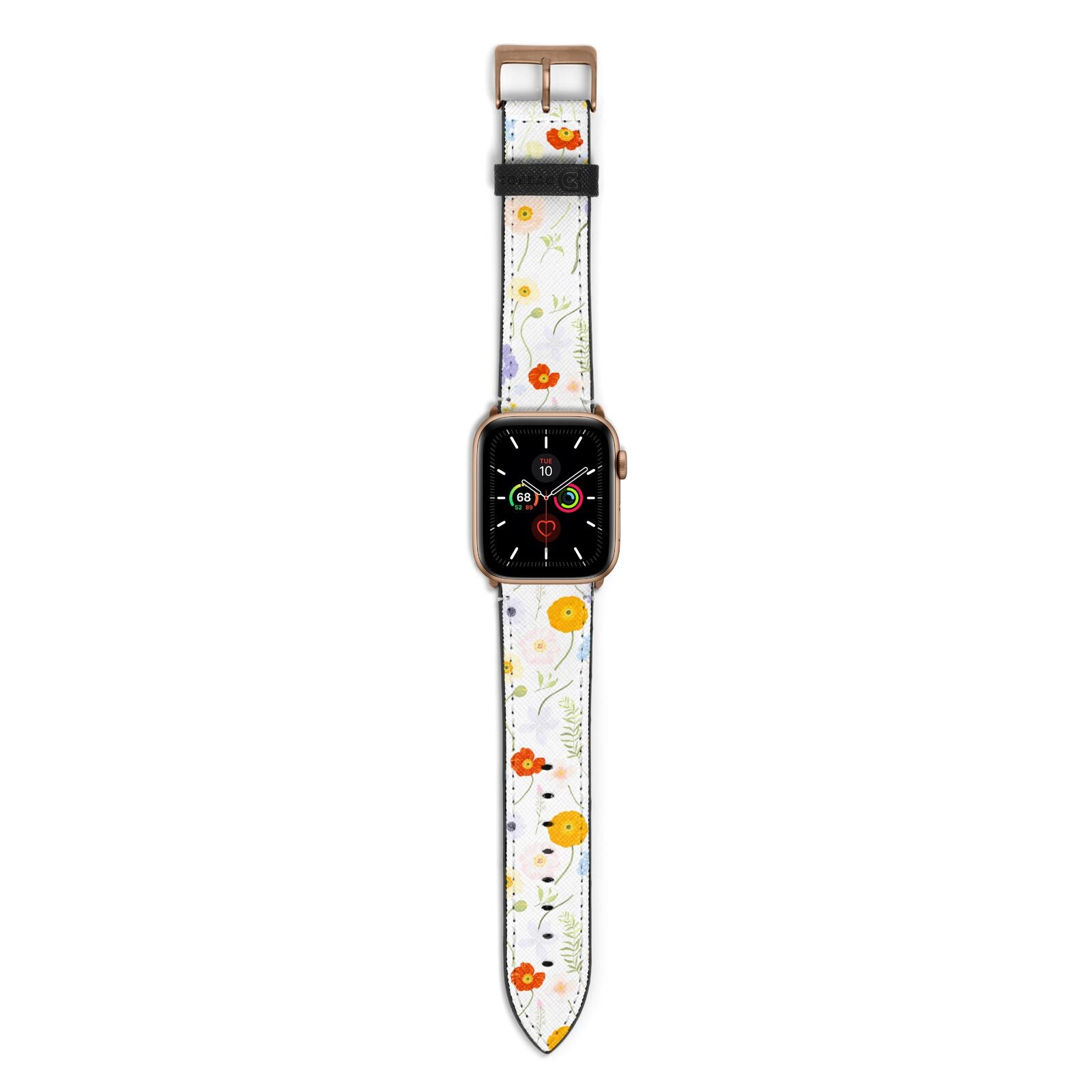 Wild Flower Apple Watch Strap with Gold Hardware