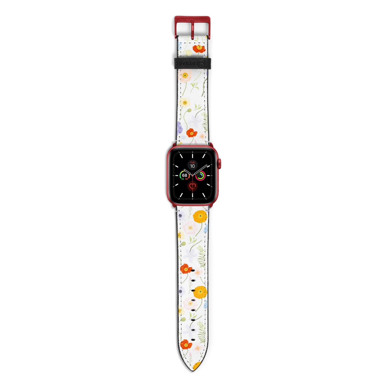 Wild Flower Apple Watch Strap with Red Hardware