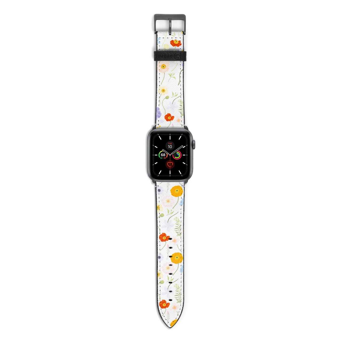 Wild Flower Apple Watch Strap with Space Grey Hardware