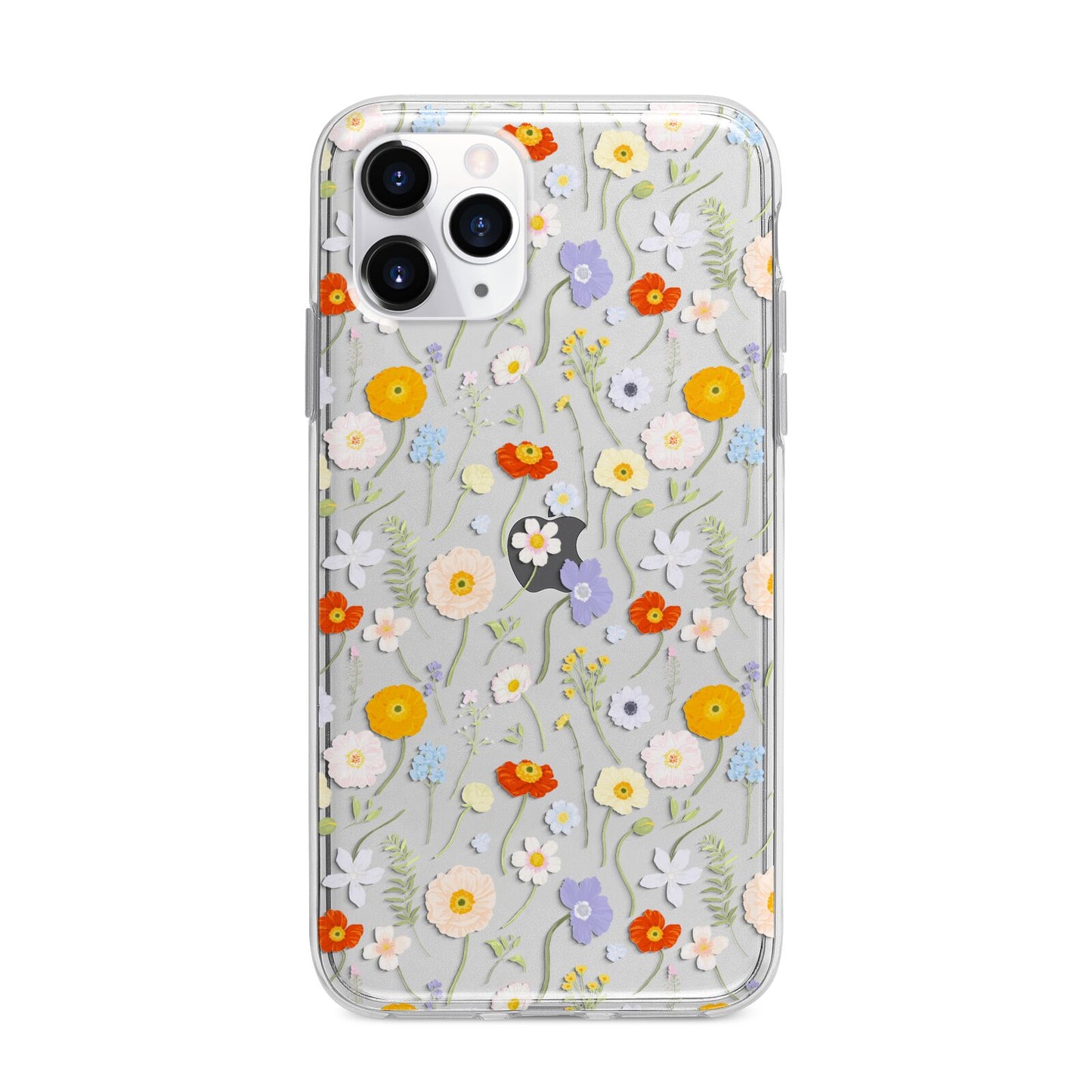 Wild Flower Apple iPhone 11 Pro Max in Silver with Bumper Case