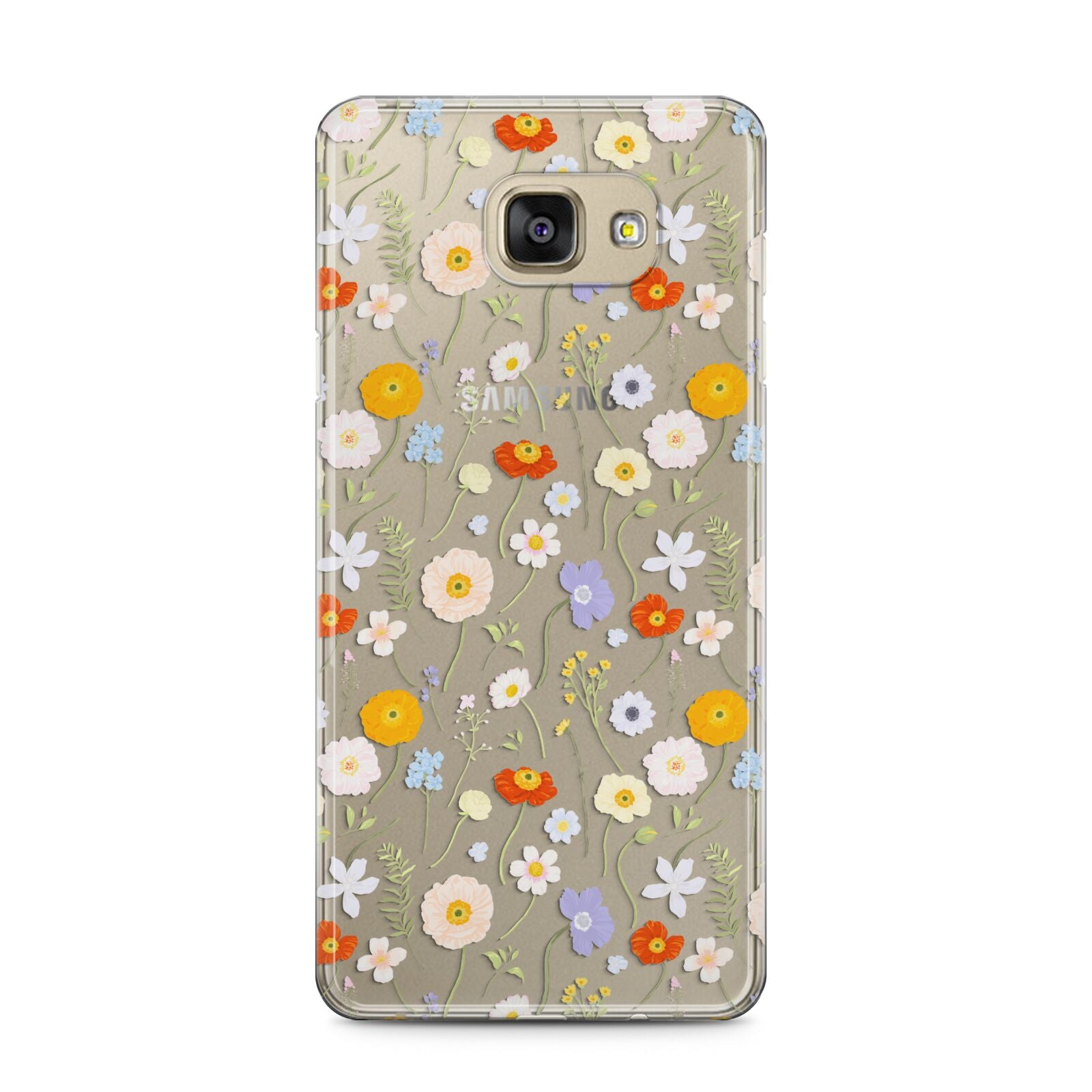 Wild Flower Samsung Galaxy A5 2016 Case on gold phone