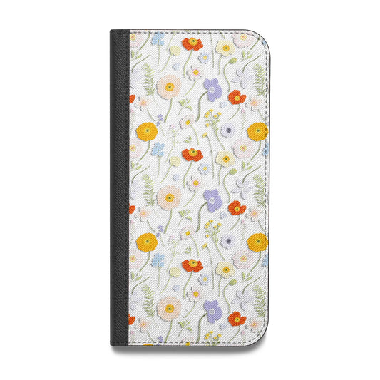 Wild Flower Vegan Leather Flip iPhone Case