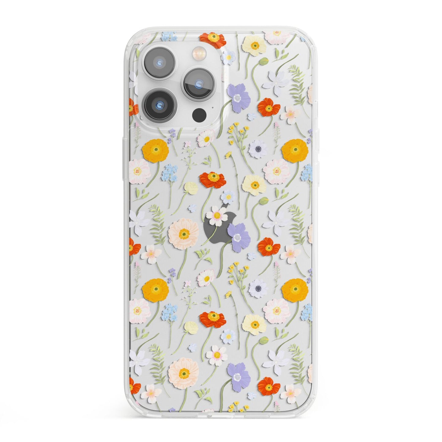 Wild Flower iPhone 13 Pro Max Clear Bumper Case