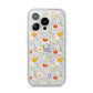 Wild Flower iPhone 14 Pro Glitter Tough Case Silver