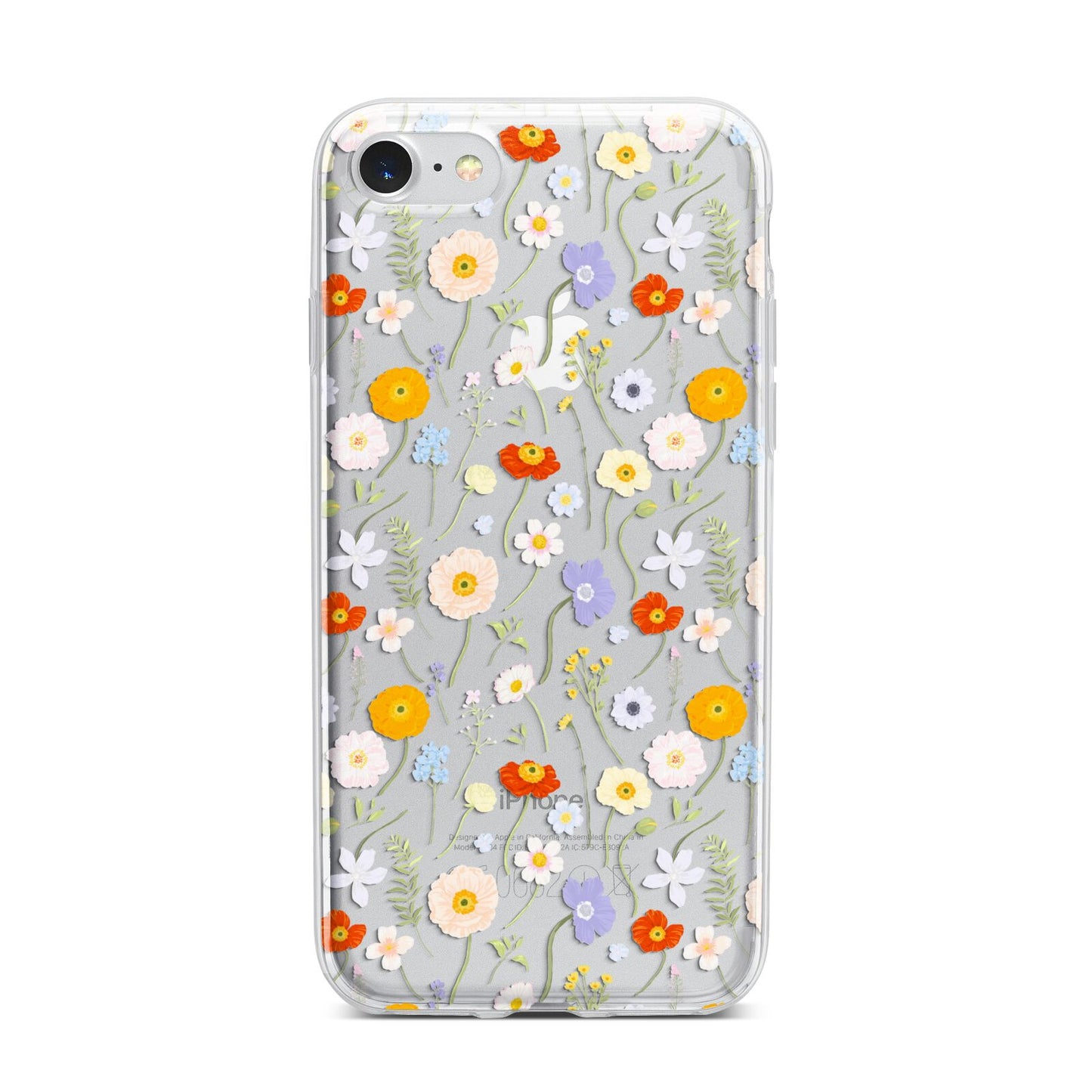 Wild Flower iPhone 7 Bumper Case on Silver iPhone