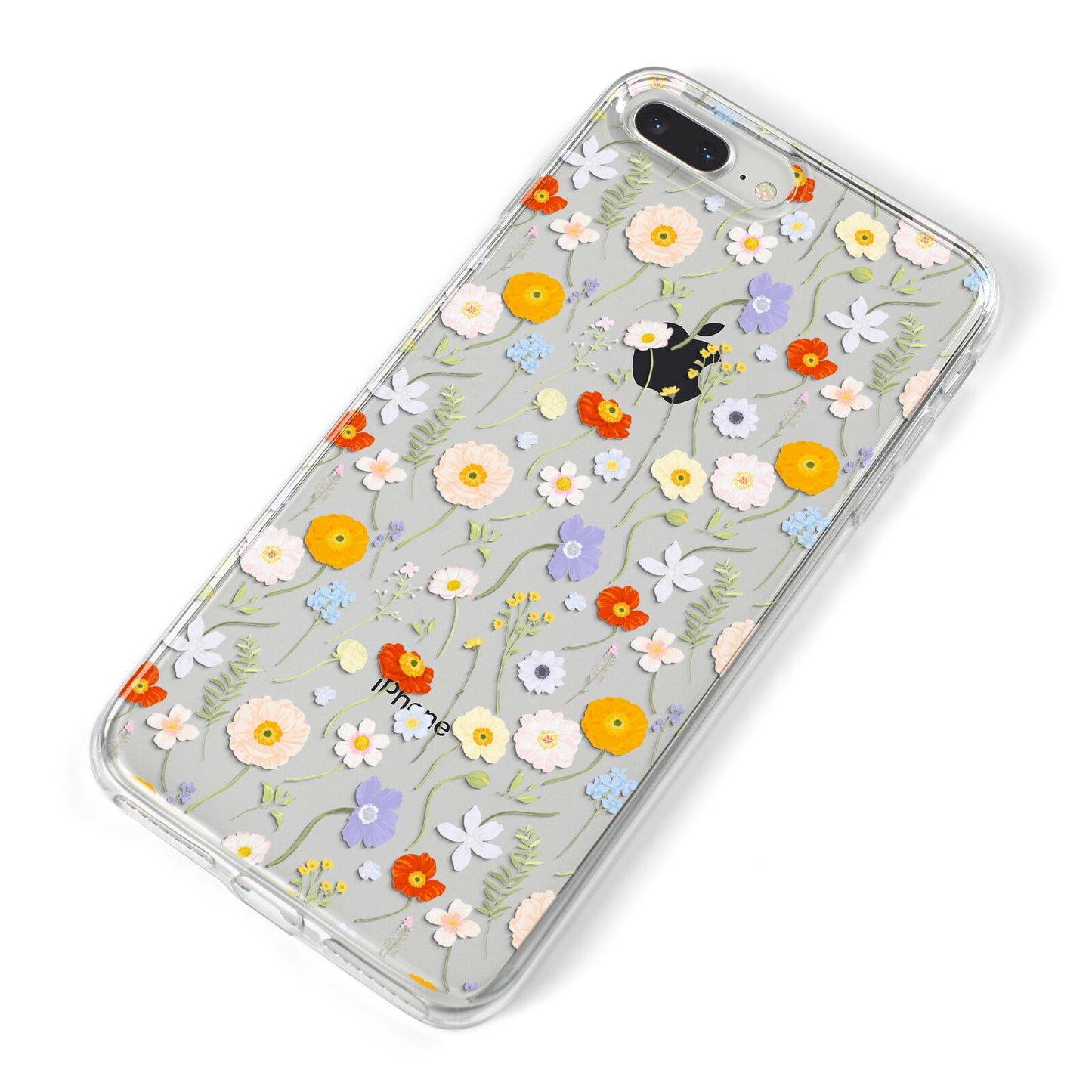 Wild Flower iPhone 8 Plus Bumper Case on Silver iPhone Alternative Image