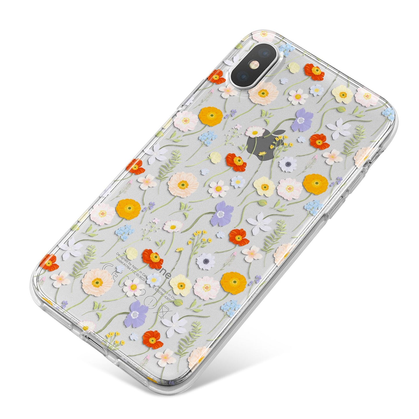 Wild Flower iPhone X Bumper Case on Silver iPhone