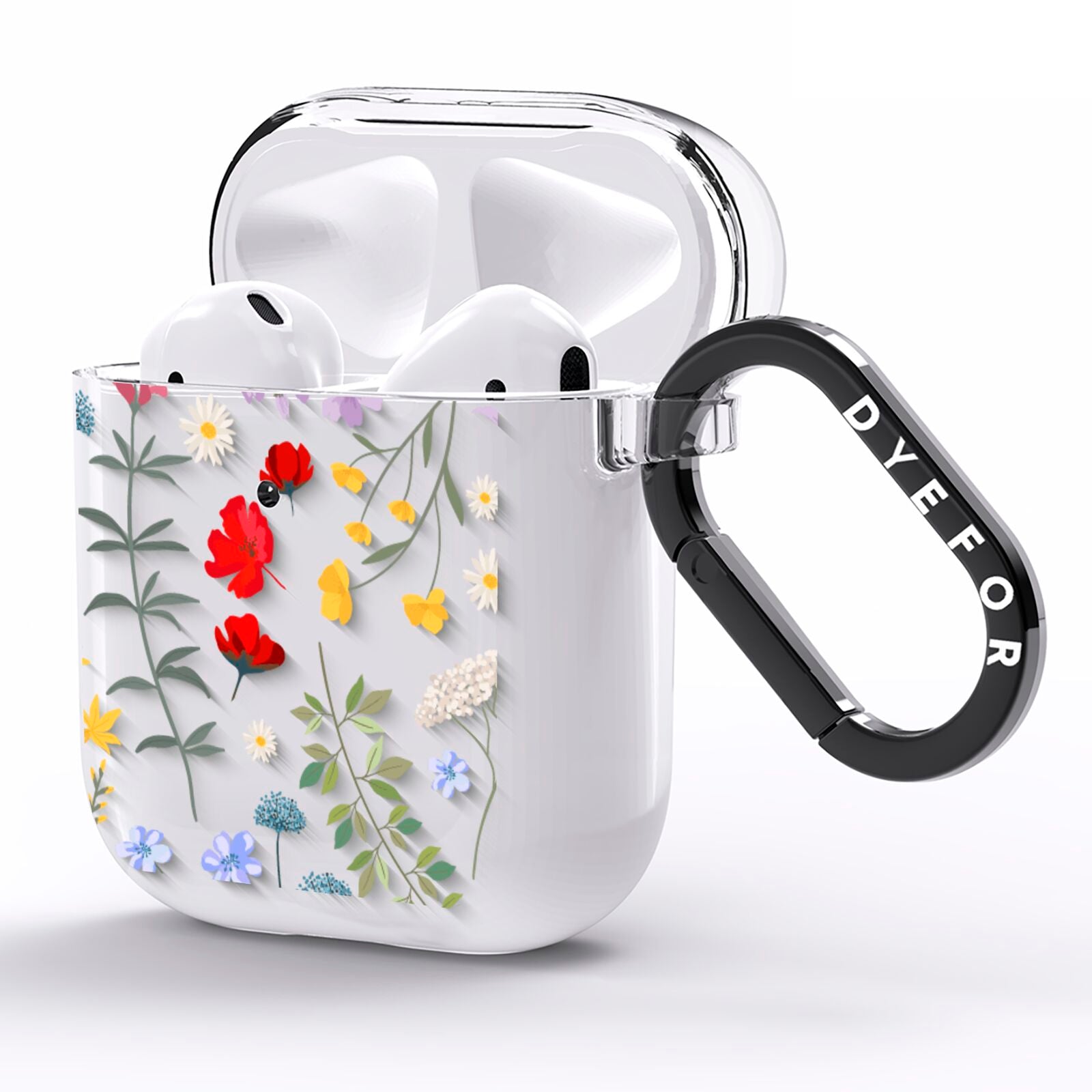 Wild Flowers AirPods Clear Case Side Image