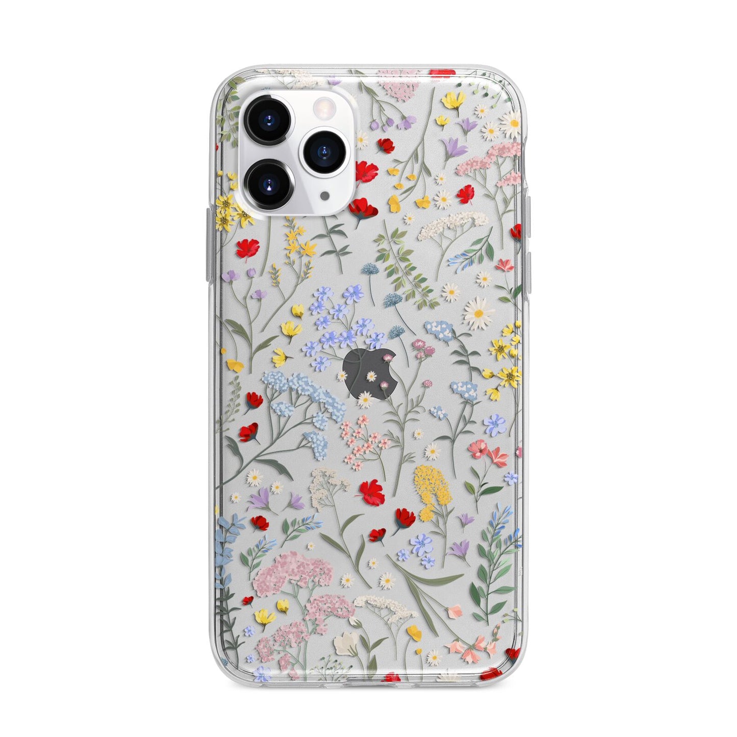 Wild Flowers Apple iPhone 11 Pro Max in Silver with Bumper Case