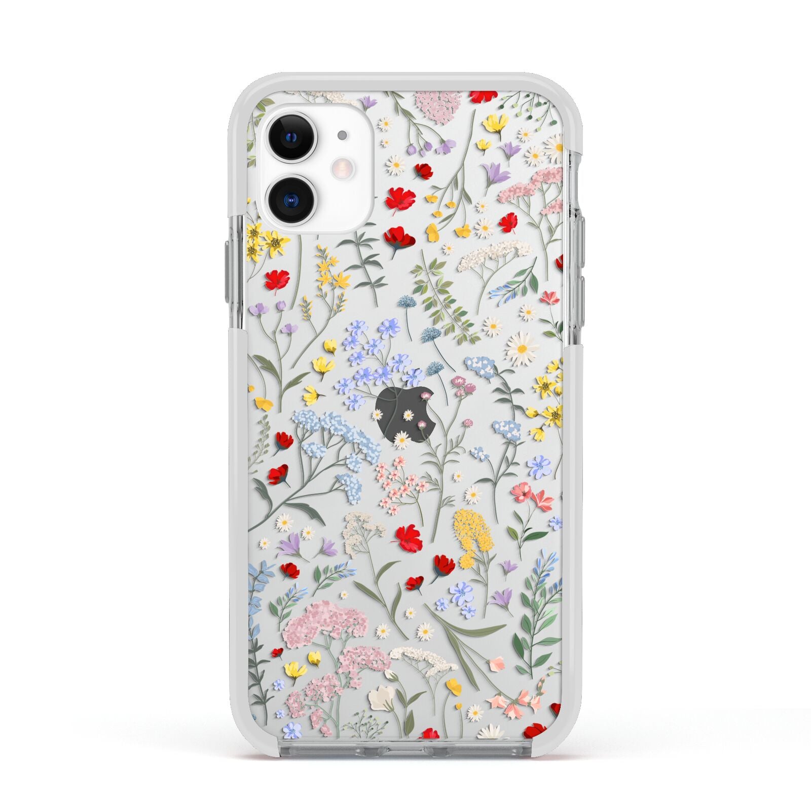 Wild Flowers Apple iPhone 11 in White with White Impact Case