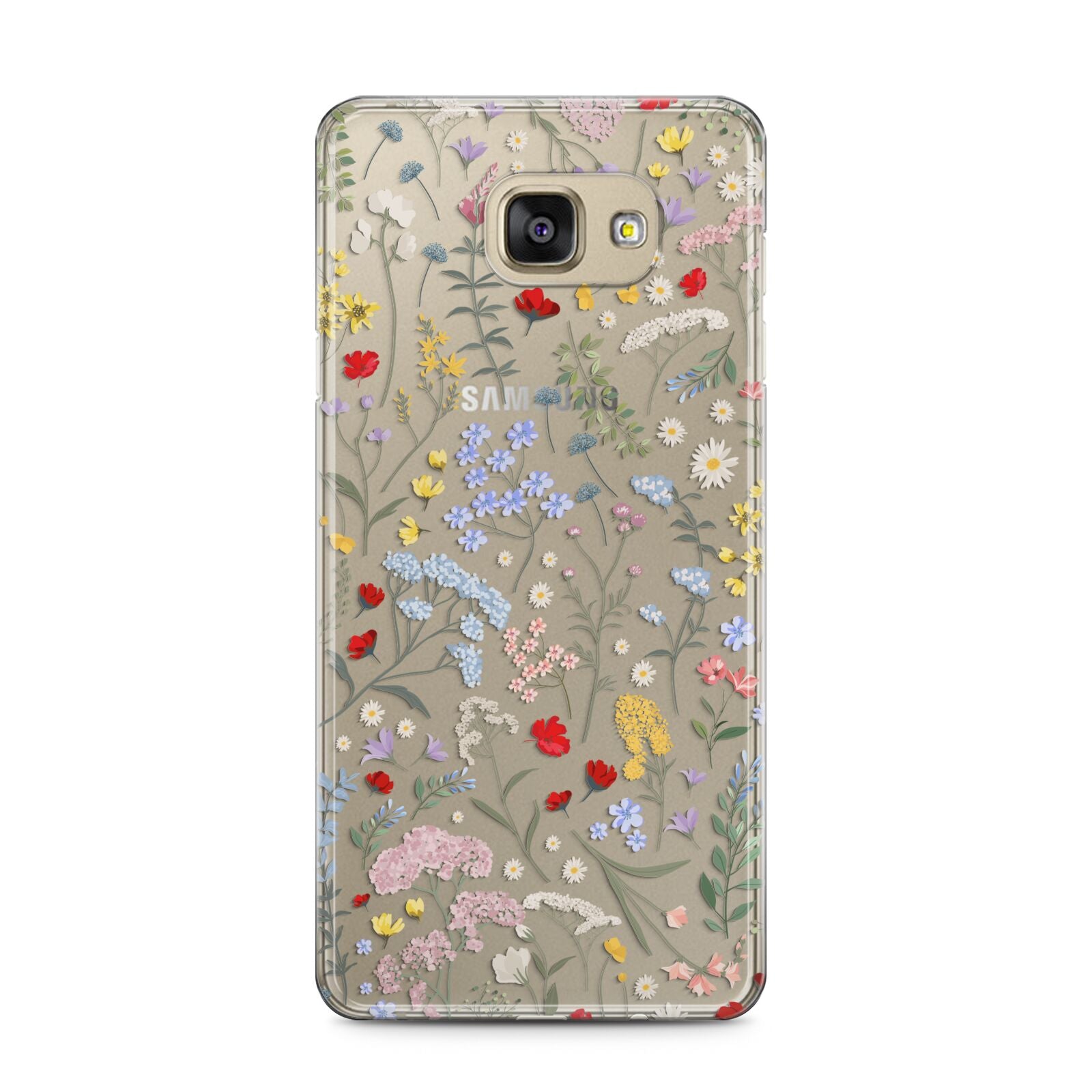 Wild Flowers Samsung Galaxy A5 2016 Case on gold phone