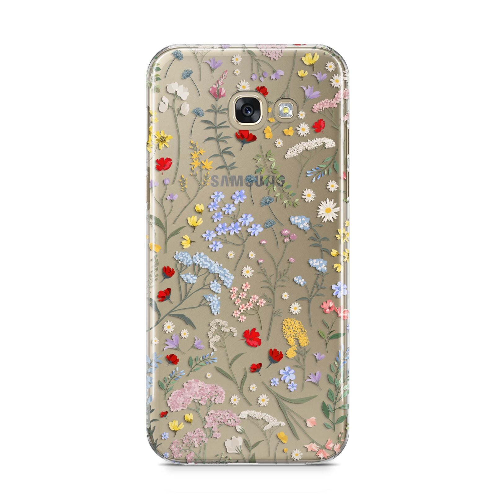 Wild Flowers Samsung Galaxy A5 2017 Case on gold phone