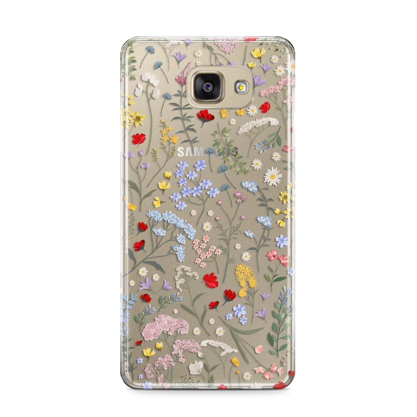 Wild Flowers Samsung Galaxy A9 2016 Case on gold phone
