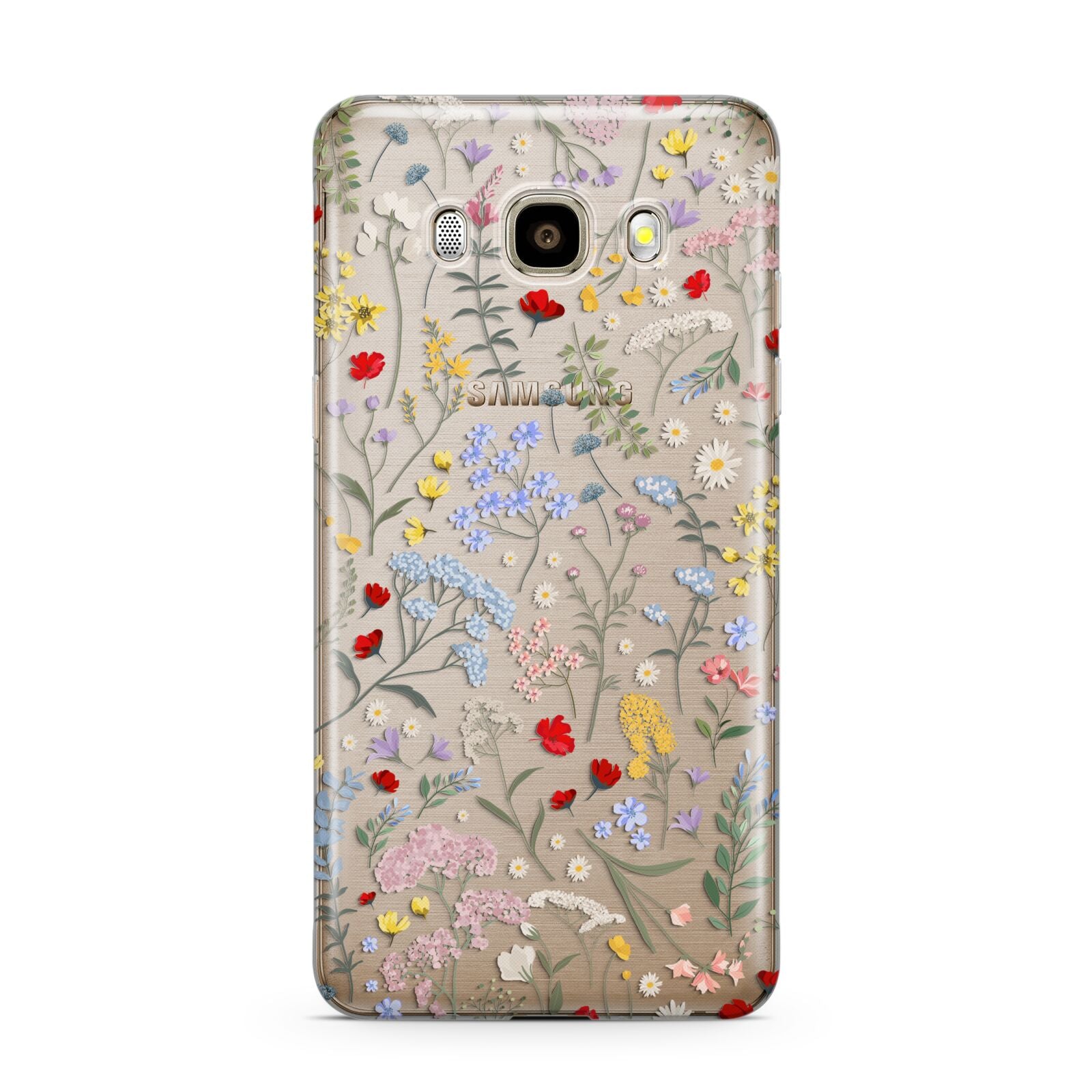 Wild Flowers Samsung Galaxy J7 2016 Case on gold phone