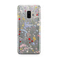 Wild Flowers Samsung Galaxy S9 Plus Case on Silver phone