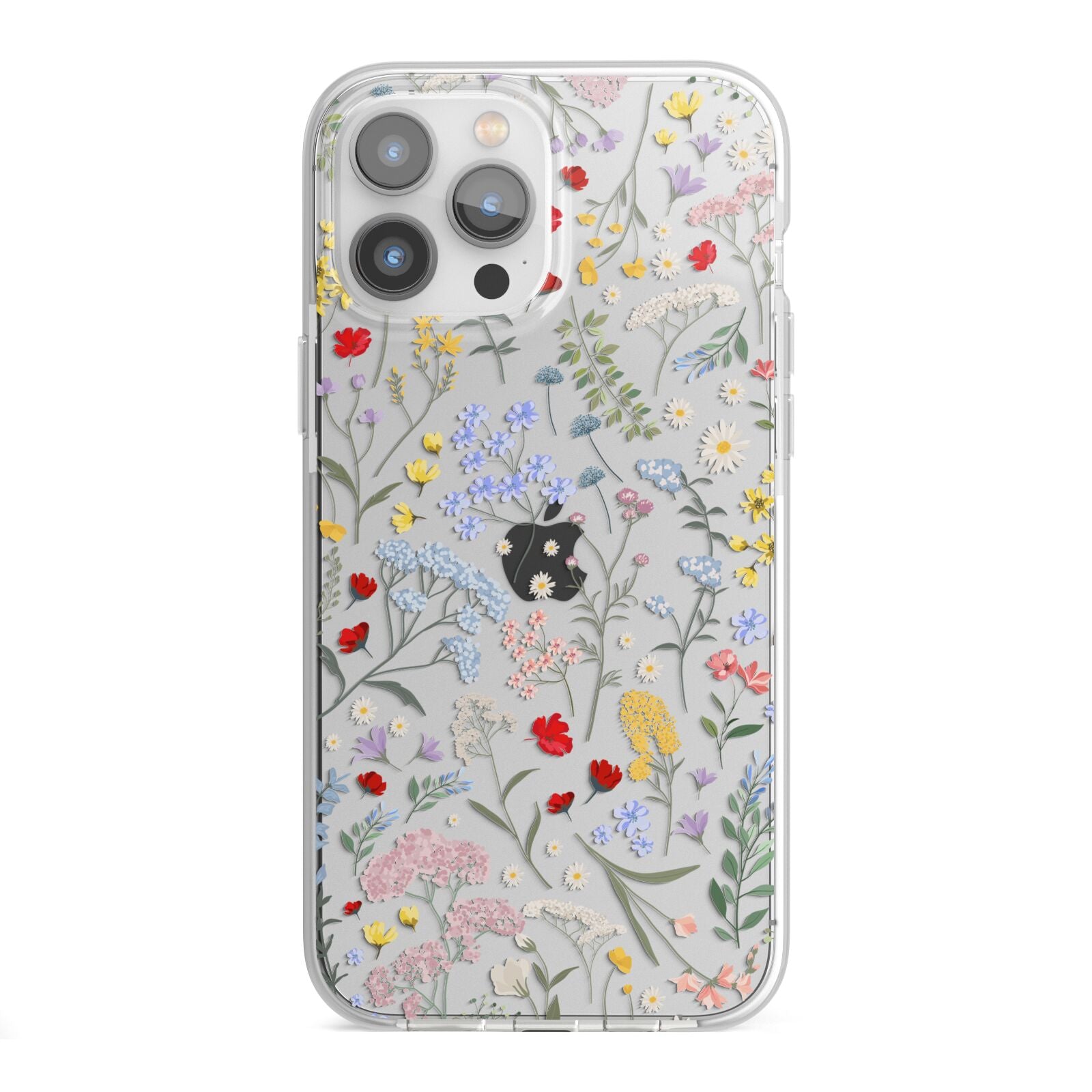 Wild Flowers iPhone 13 Pro Max TPU Impact Case with White Edges
