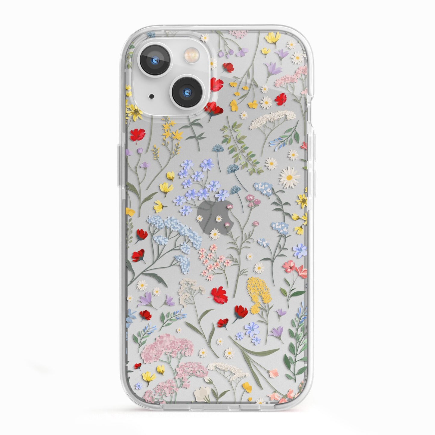 Wild Flowers iPhone 13 TPU Impact Case with White Edges