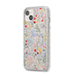 Wild Flowers iPhone 14 Plus Glitter Tough Case Starlight Angled Image
