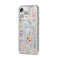 Wild Flowers iPhone 14 Pro Max Glitter Tough Case Silver Angled Image