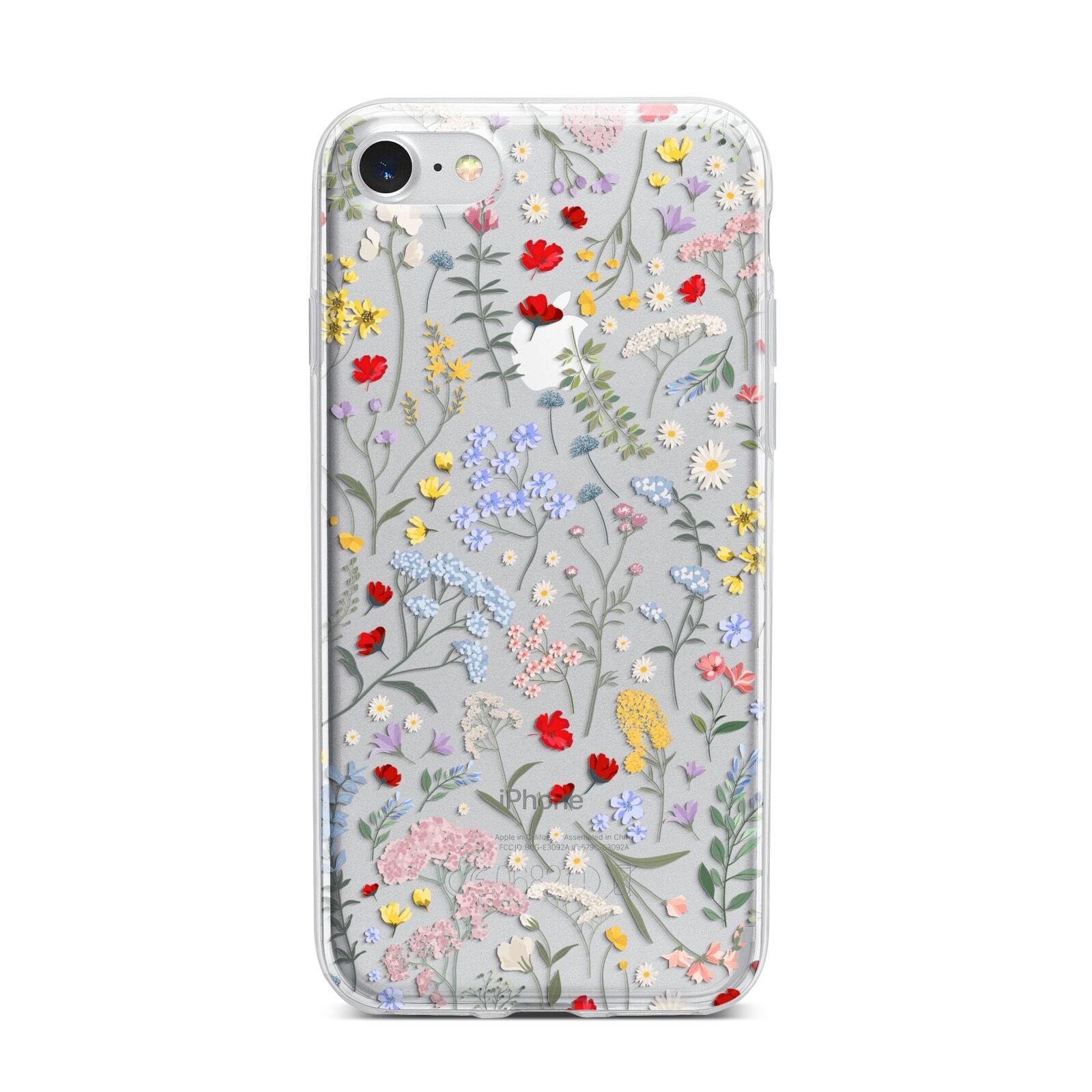 Wild Flowers iPhone 7 Bumper Case on Silver iPhone