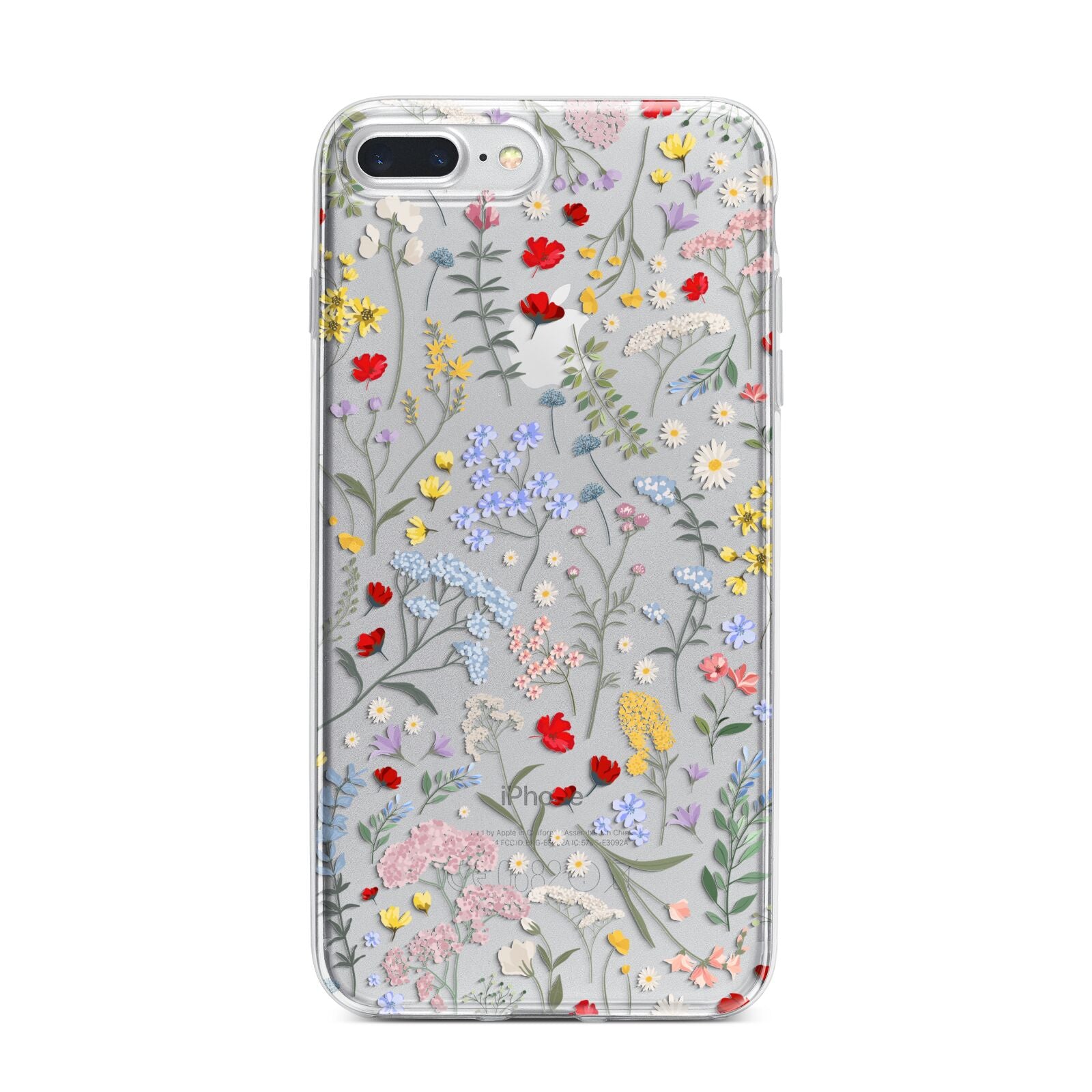 Wild Flowers iPhone 7 Plus Bumper Case on Silver iPhone
