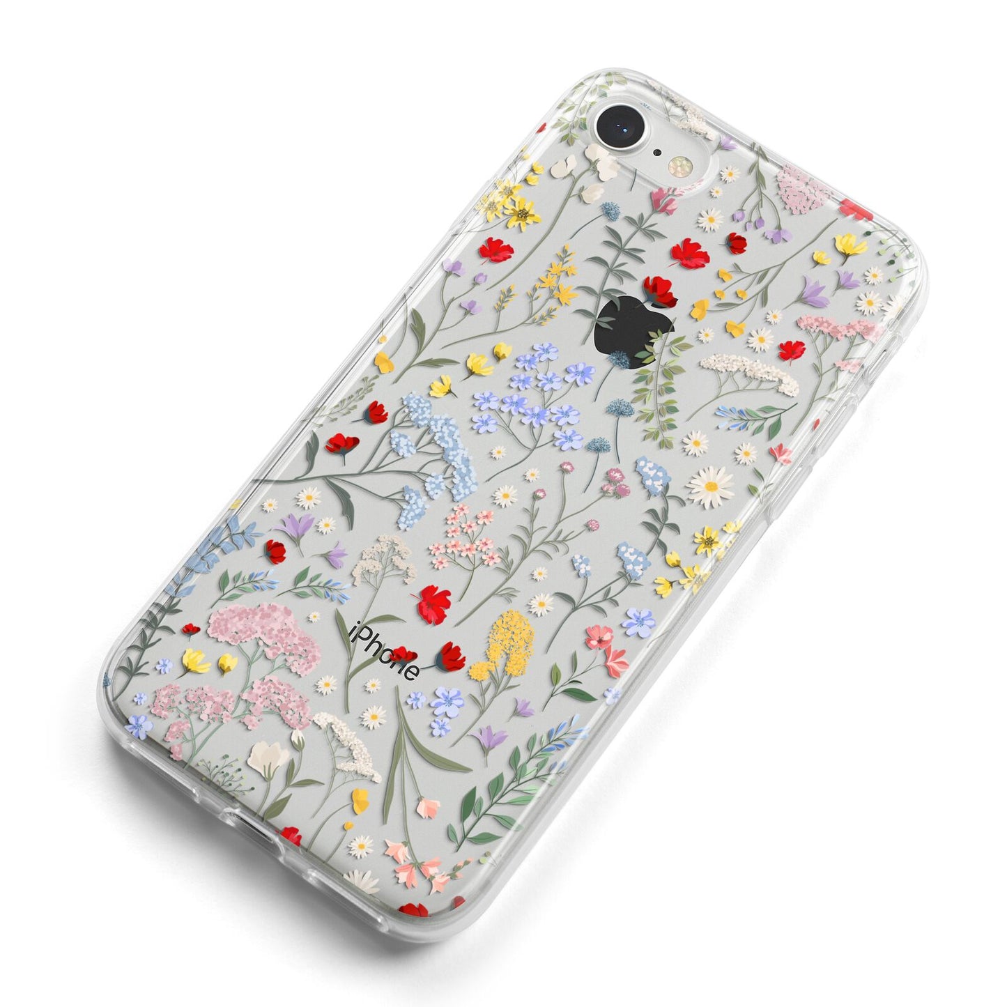 Wild Flowers iPhone 8 Bumper Case on Silver iPhone Alternative Image